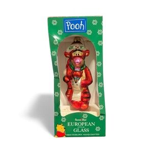 Vintage Disney Tigger European Style Glass Handcrafted Mouth Blown Ornament